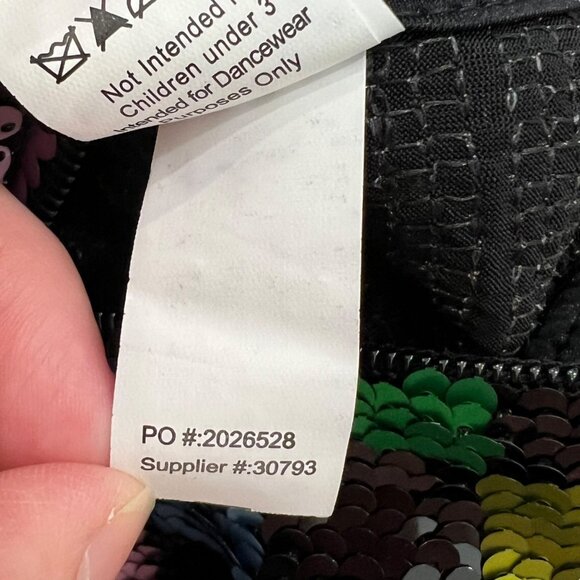 Weissman Sequin Dance Vest Checkered Multicolor Polyester/Spandex Child Small - Picture 4 of 5